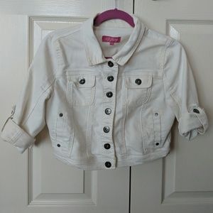 White Denim Short Jacket